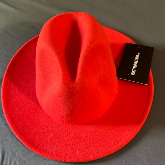 Pretty Little Things Red Fedora - Picture 1 of 4